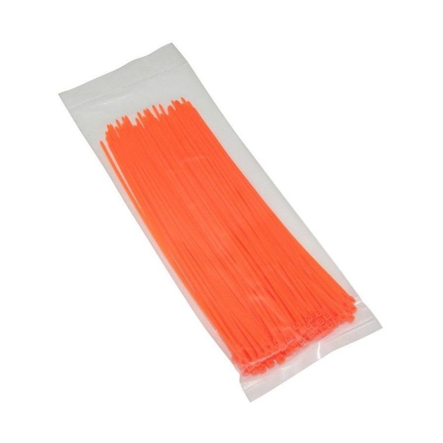 Serre Cable - (x100) - Collier de serrage - serflex - rizlan - Orange - 3.60x250mm
